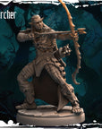 Dark Elf Archer - Army of Darkness: Dark Elves - 3d Printed Miniature Sculpted by Monolith Arts