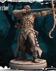 Dark Elf Archer - Army of Darkness: Dark Elves - 3d Printed Miniature Sculpted by Monolith Arts
