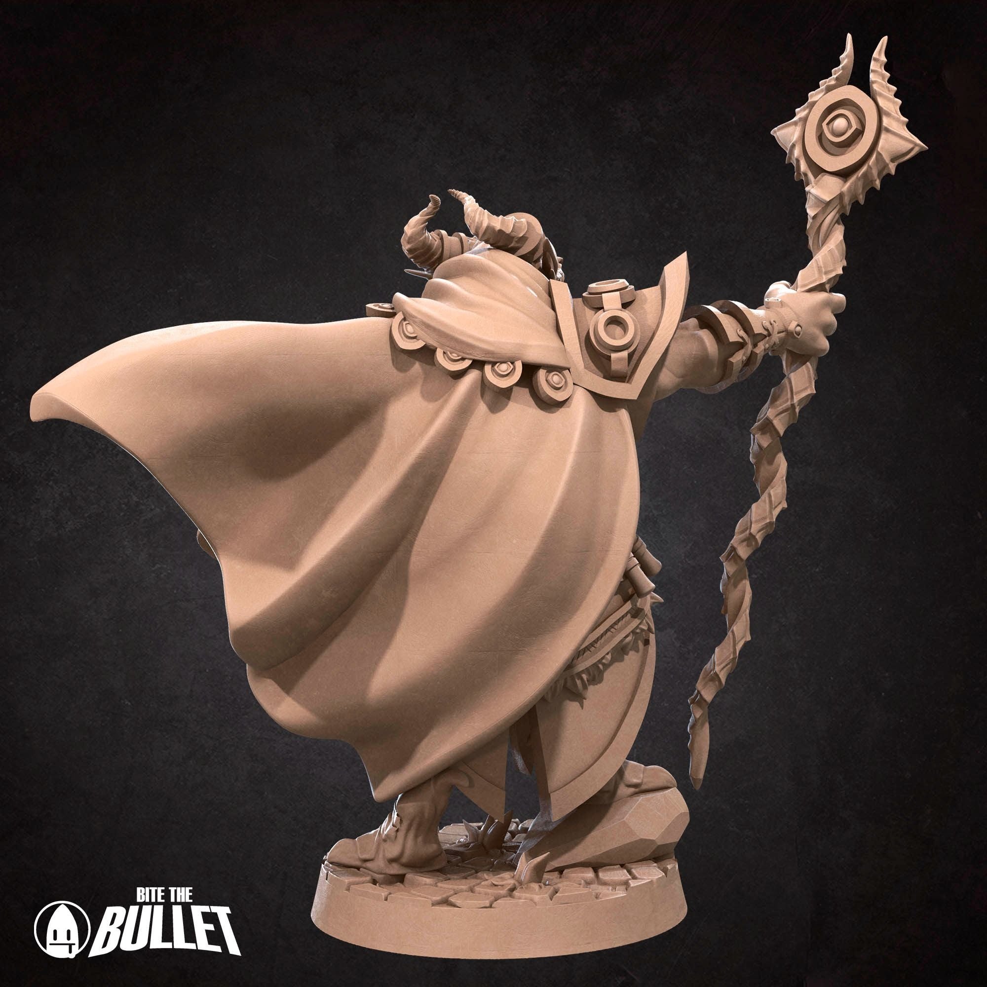 Dragonborn Sorcerer - 3d Printed Miniature sculpted by Bite the Bullet