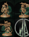 a set of four photos of a warhammer with a peace sign