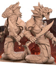 Yuan-Ti - Iconic Monsters - 3d Printed Miniature sculpted by Bite the Bullet