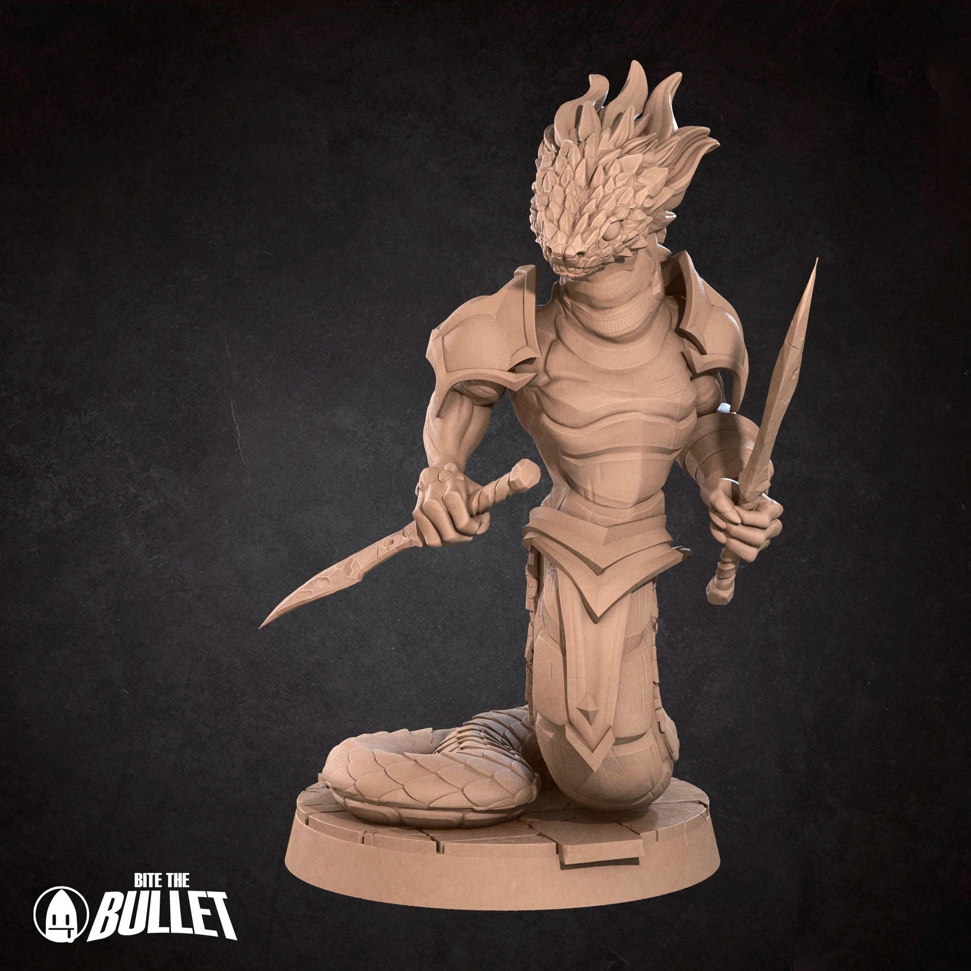 Yuan-Ti - Iconic Monsters - 3d Printed Miniature sculpted by Bite the Bullet