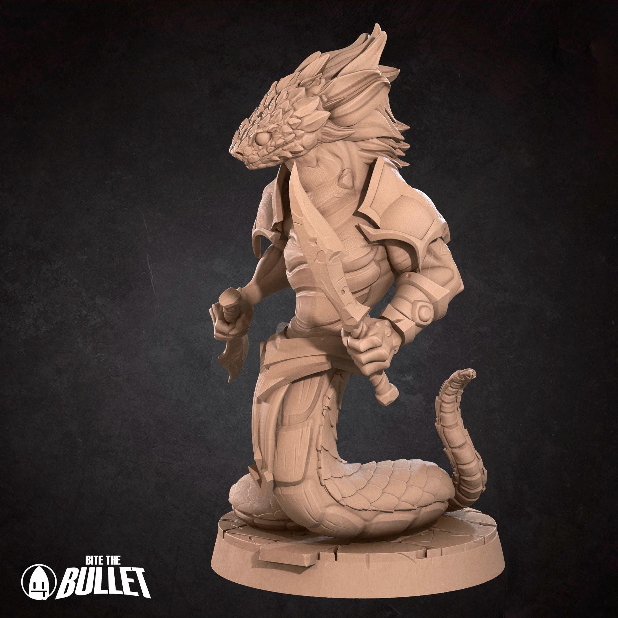 Yuan-Ti - Iconic Monsters - 3d Printed Miniature sculpted by Bite the Bullet