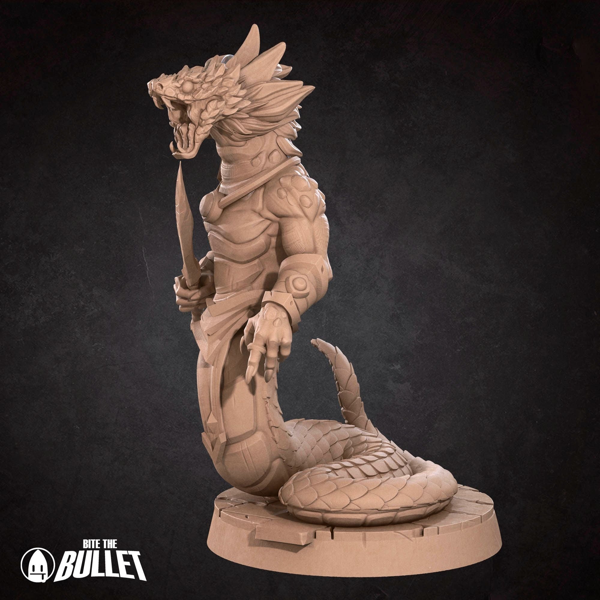 Yuan-Ti - Iconic Monsters - 3d Printed Miniature sculpted by Bite the Bullet