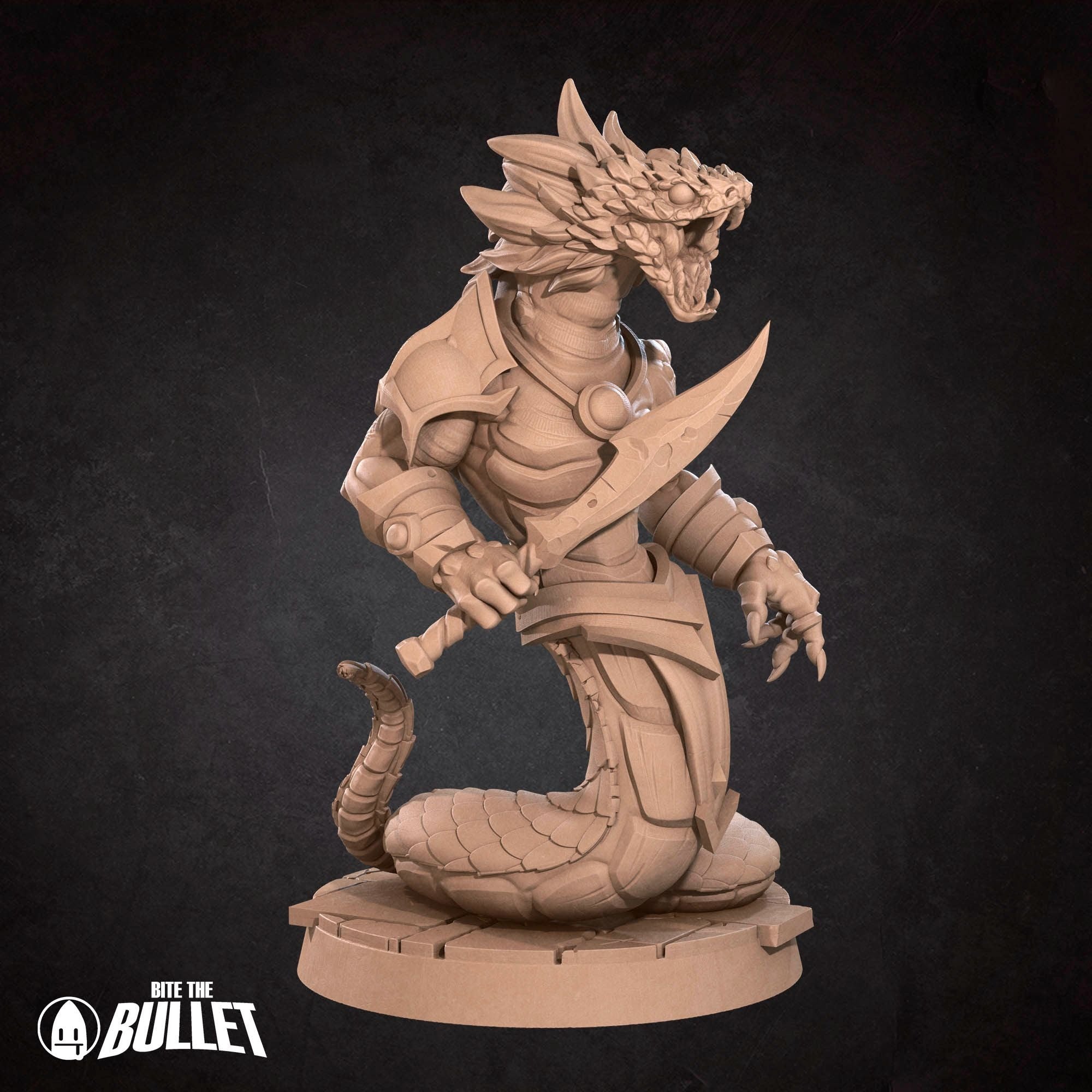 Yuan-Ti - Iconic Monsters - 3d Printed Miniature sculpted by Bite the Bullet