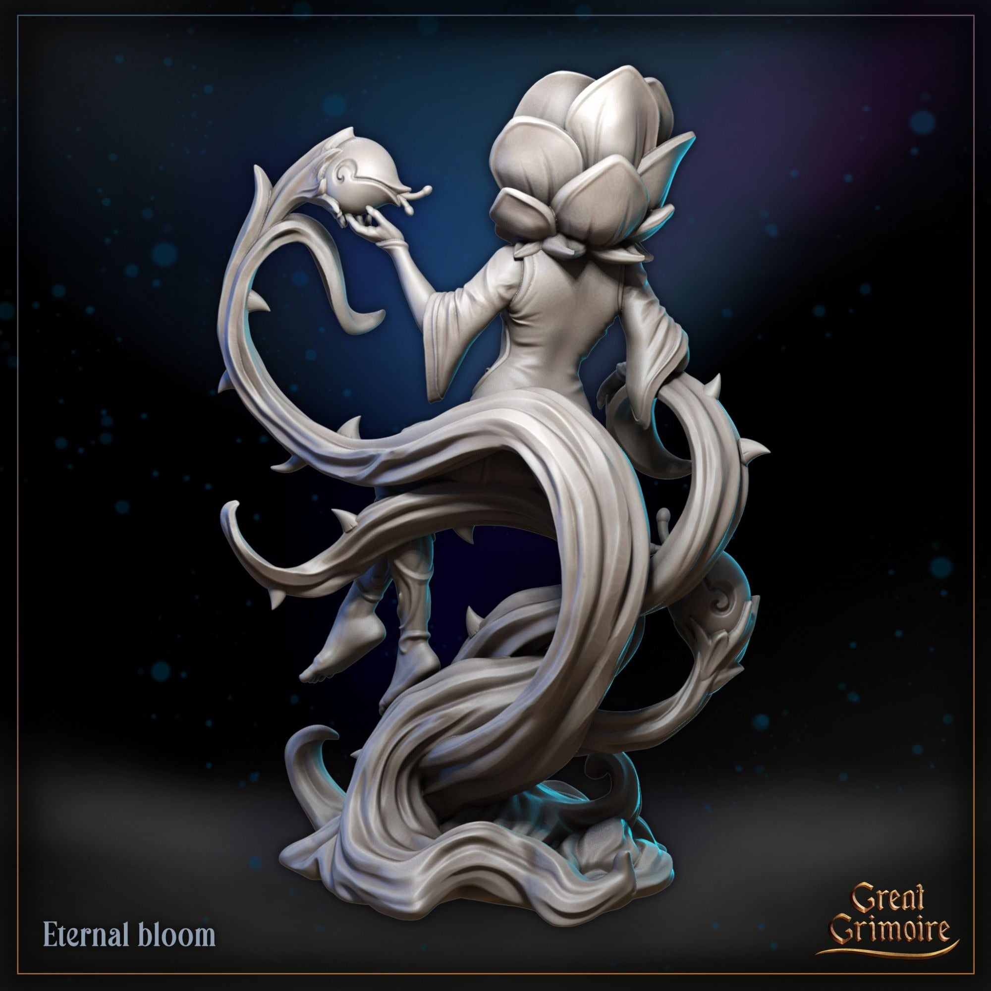 Eternal Bloom - 3d printed Miniature by Great Grimoire
