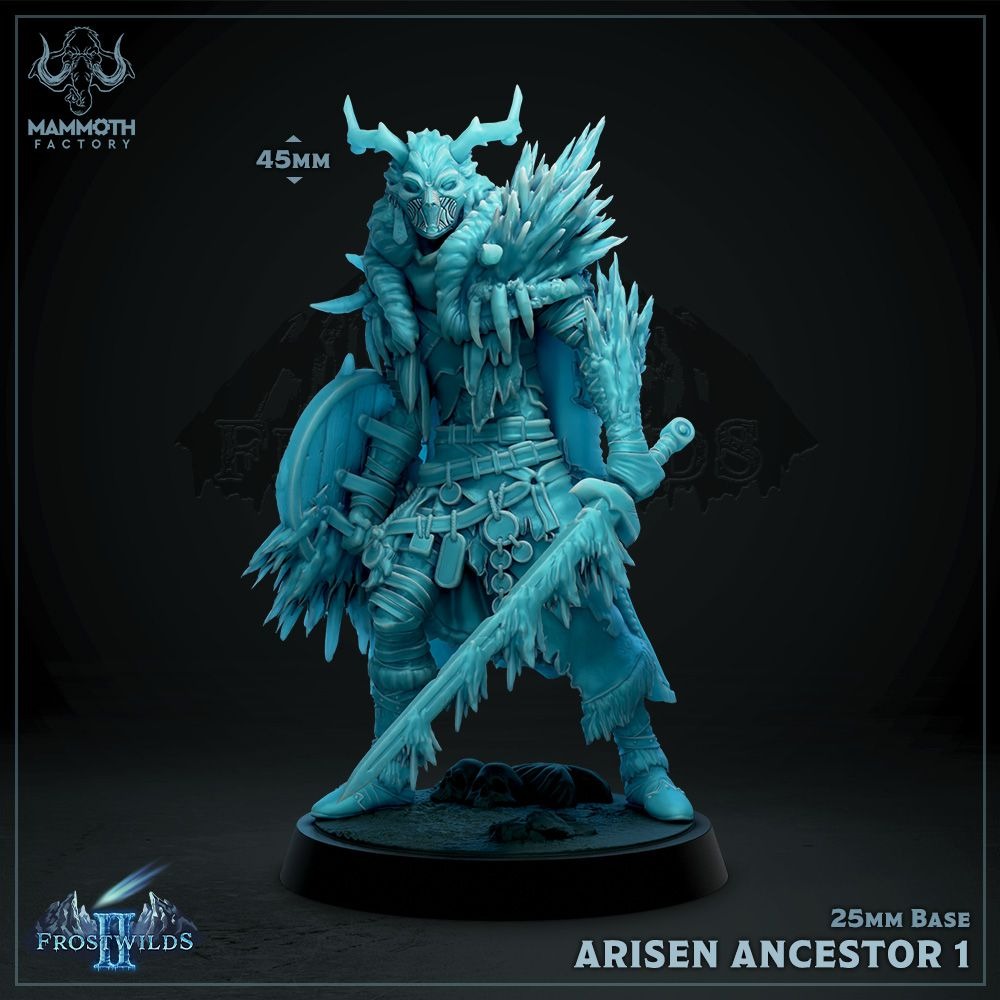 Arisen Ancestor - Frostwilds Pt 2 - 3d Printed Miniature by Mammoth Factory