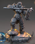 Kaelra Frostvein - The Frostbane Legion (Ice Orcs) - 3d Printed Miniature sculpted by Daybreak Miniatures