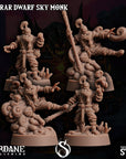 Astrar (Sky Dwarf) Monk -  3d Printed Miniature Sculpted by Sordane Publishing
