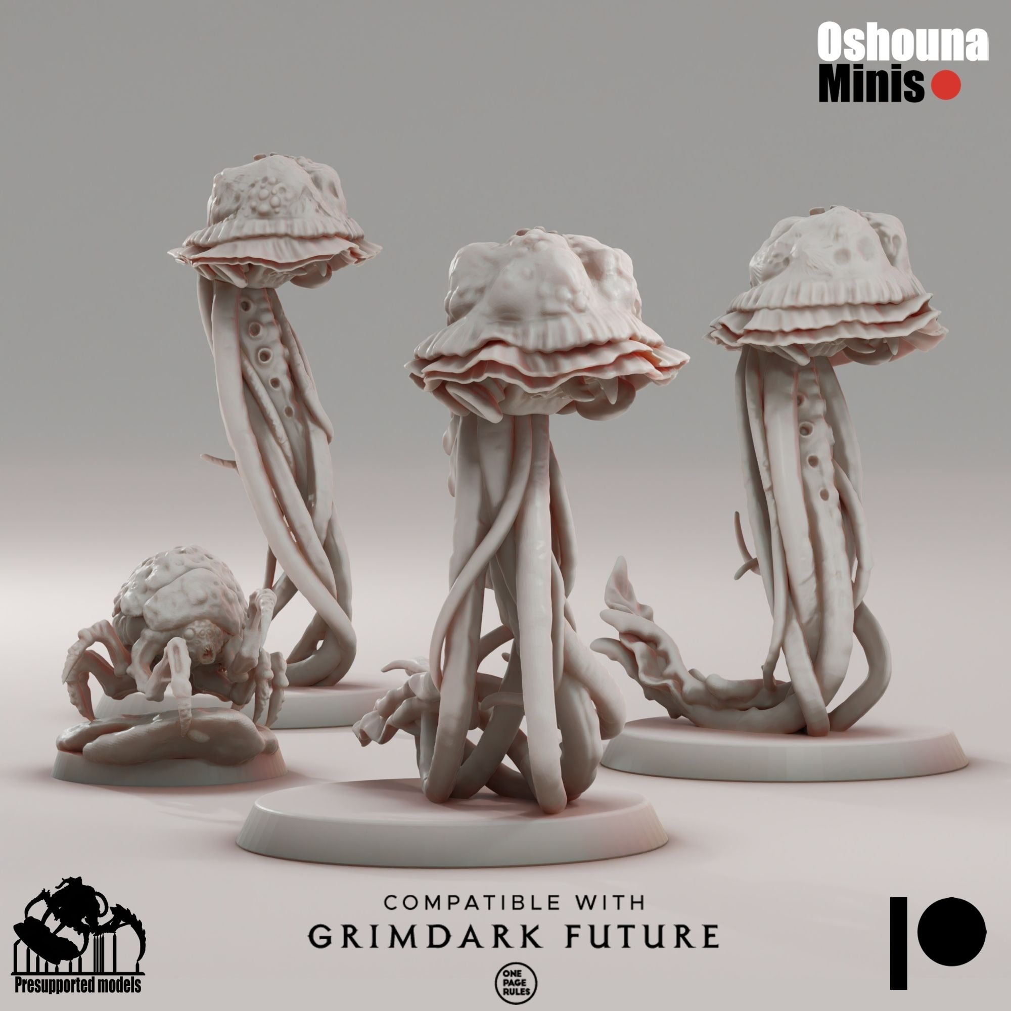 Giant Jellyfish - 3d Printed Miniature by OshounaMinis