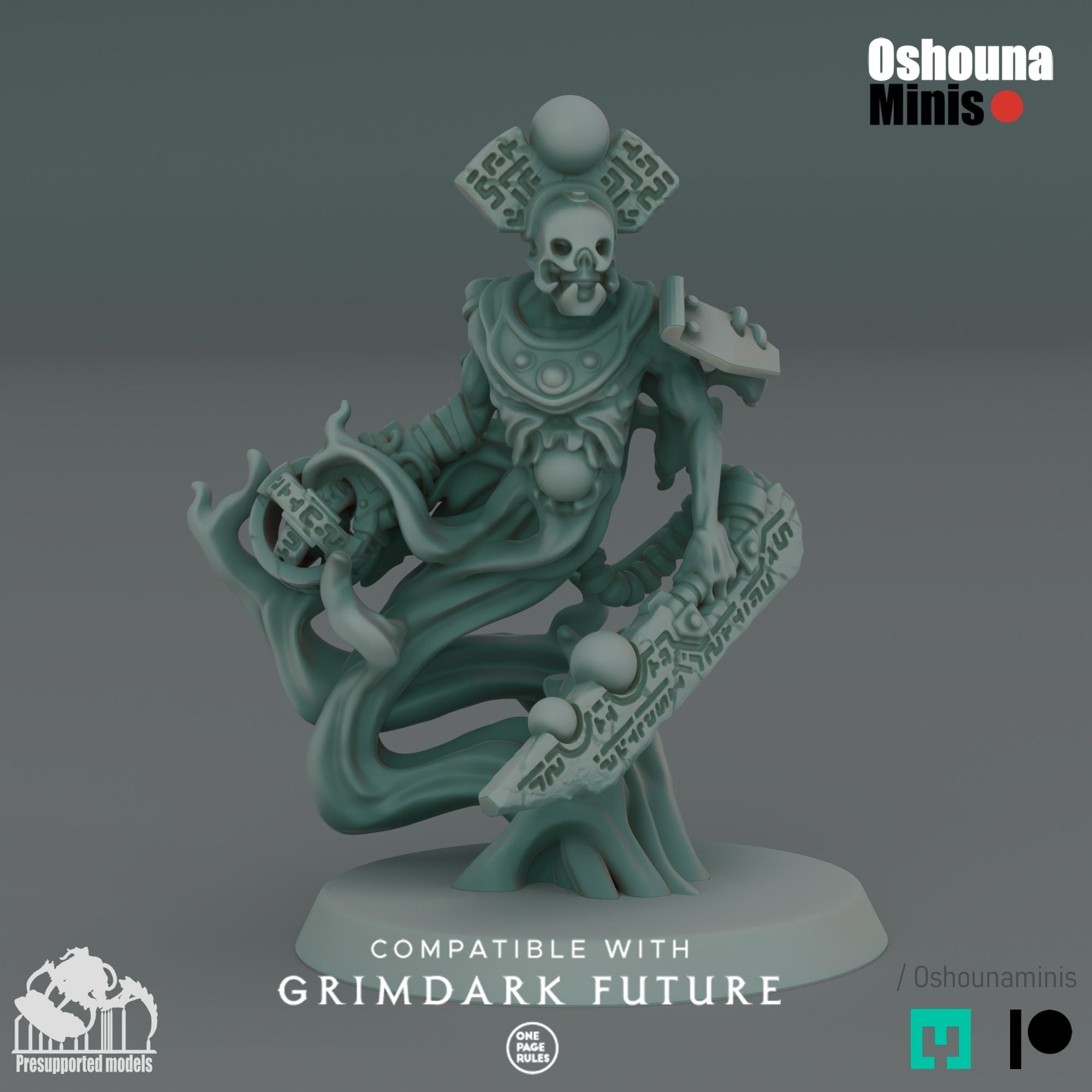 Doomed Empire Leader - 3d Printed Miniature by OshounaMinis