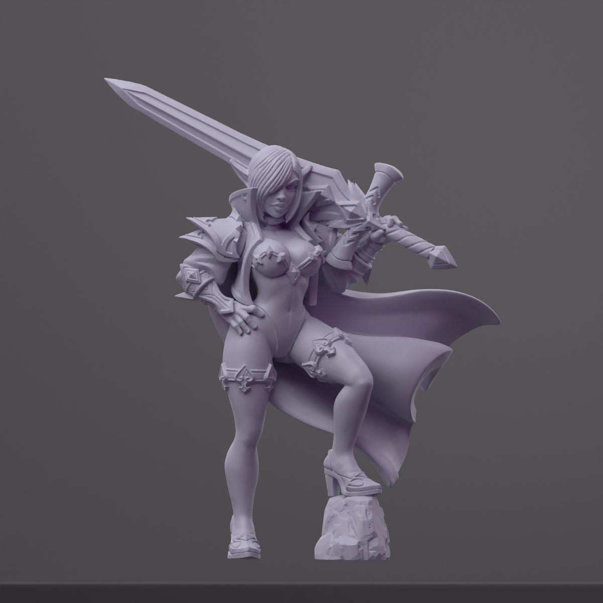 Zeera - Order of the Iron Lily - 3d Printed Miniature Sculpted by RN Estudio