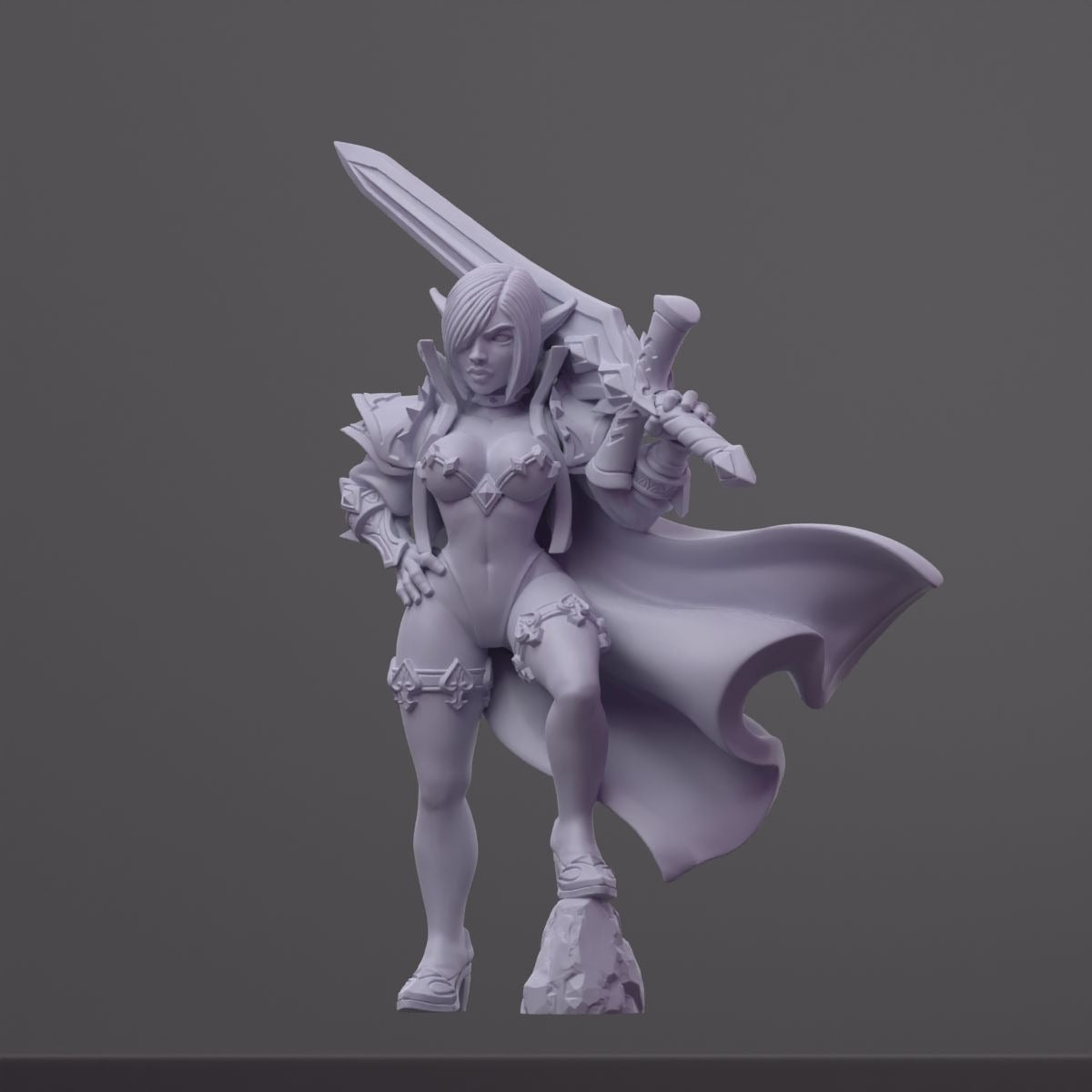 Zeera - Order of the Iron Lily - 3d Printed Miniature Sculpted by RN Estudio