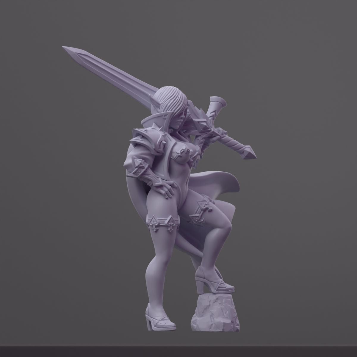 Zeera - Order of the Iron Lily - 3d Printed Miniature Sculpted by RN Estudio