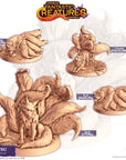 Kitsu (Kitsune) - Fantastic Creatures - 3d Printed Miniature Sculpted by Cast N Play