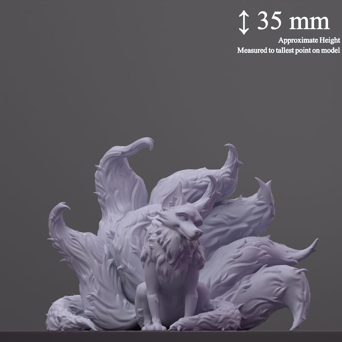 Kitsu (Kitsune) - Fantastic Creatures - 3d Printed Miniature Sculpted by Cast N Play