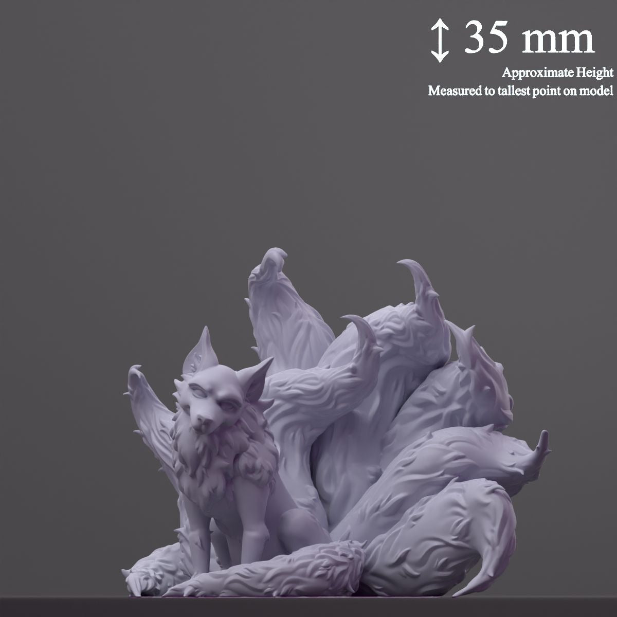 Kitsu (Kitsune) - Fantastic Creatures - 3d Printed Miniature Sculpted by Cast N Play