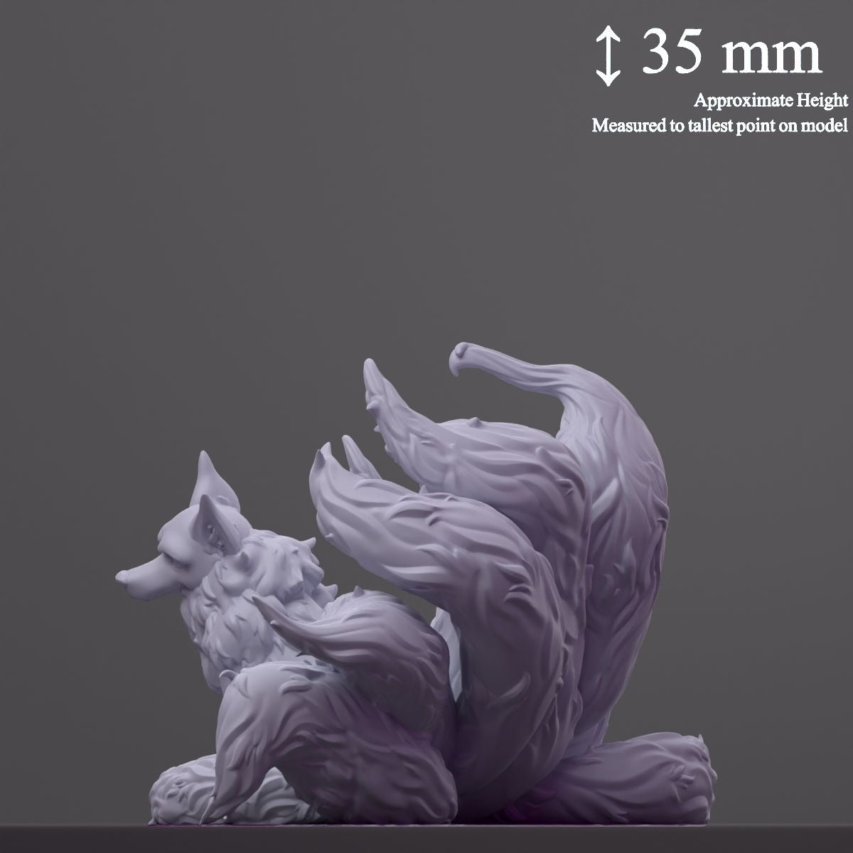 Kitsu (Kitsune) - Fantastic Creatures - 3d Printed Miniature Sculpted by Cast N Play