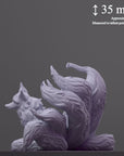 Kitsu (Kitsune) - Fantastic Creatures - 3d Printed Miniature Sculpted by Cast N Play