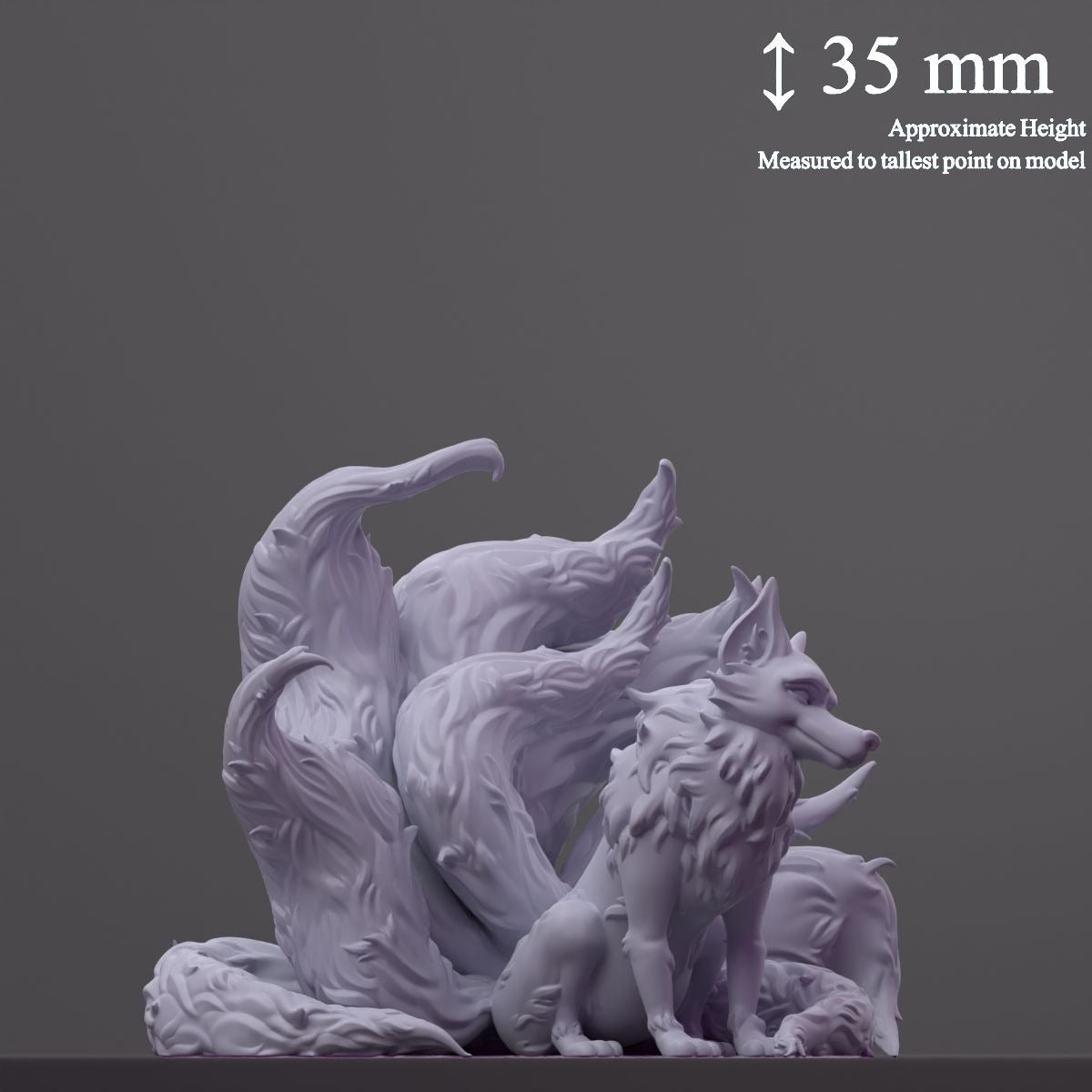 Kitsu (Kitsune) - Fantastic Creatures - 3d Printed Miniature Sculpted by Cast N Play