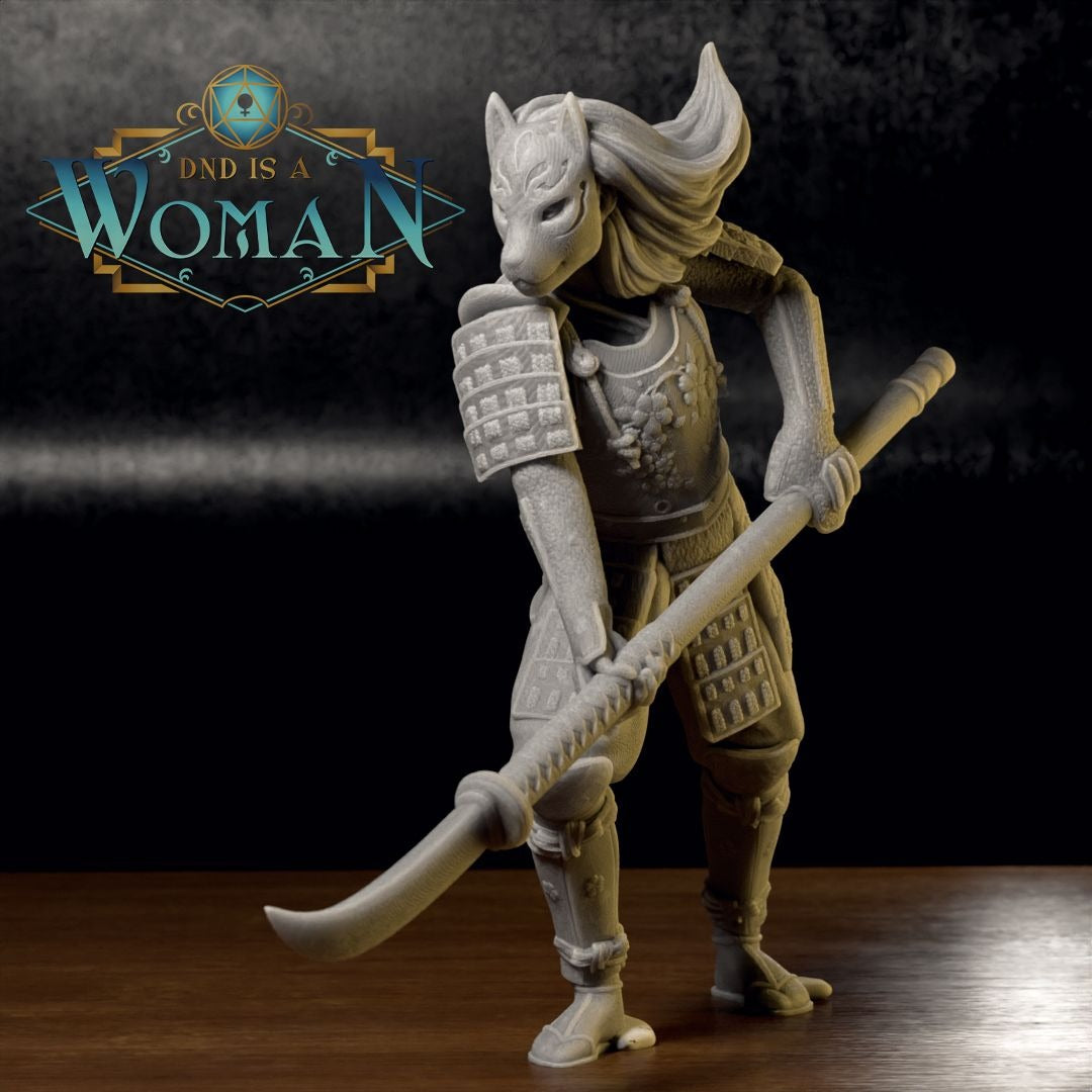 Aasimar Fighter Rina - 3d Printed Miniature by DND Is A Woman