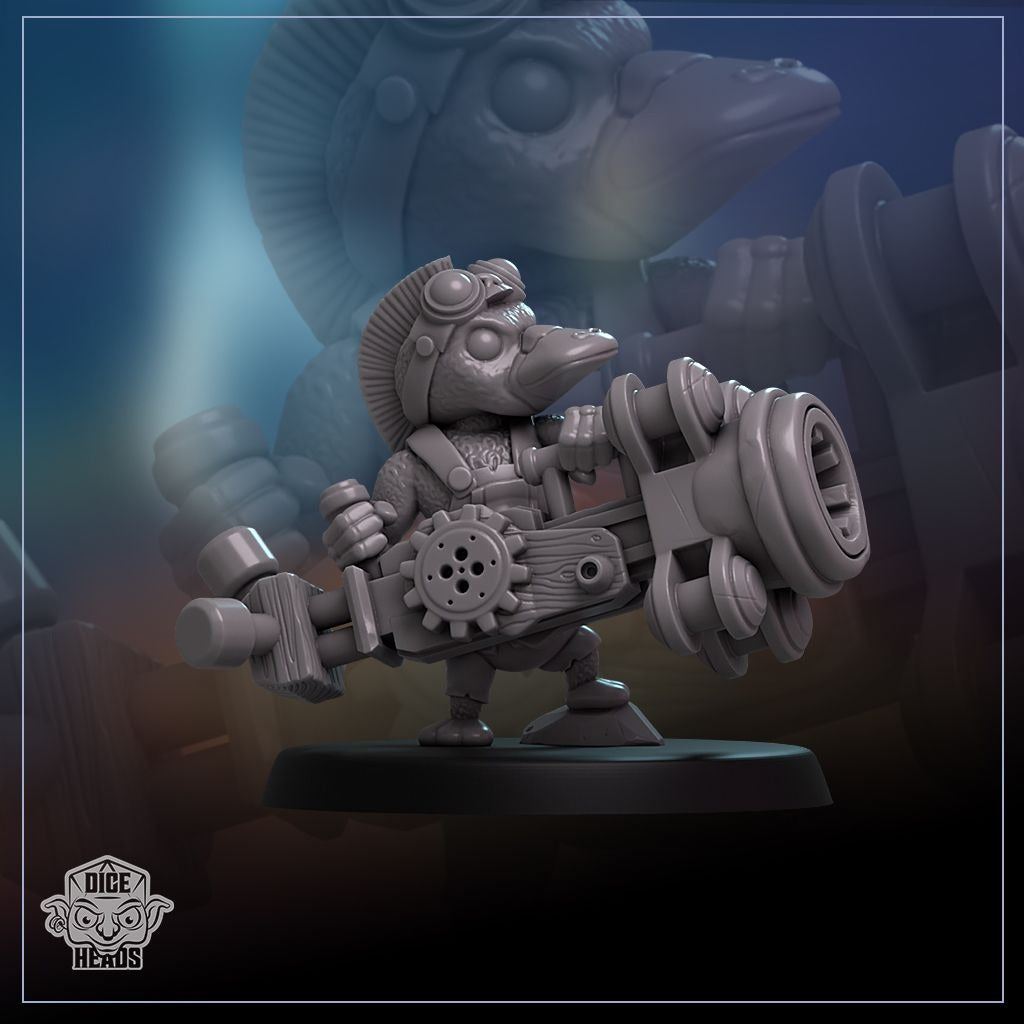 Driv Clanker, Platypus Tinkerer Battle-Mage - 3d Printed Miniature by DiceHeads
