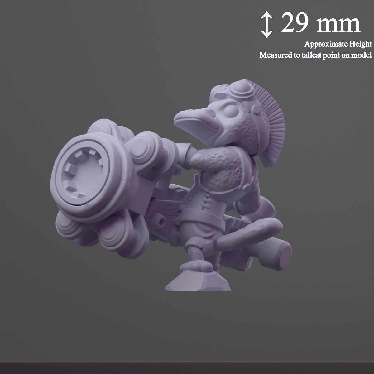 Driv Clanker, Platypus Tinkerer Battle-Mage - 3d Printed Miniature by DiceHeads