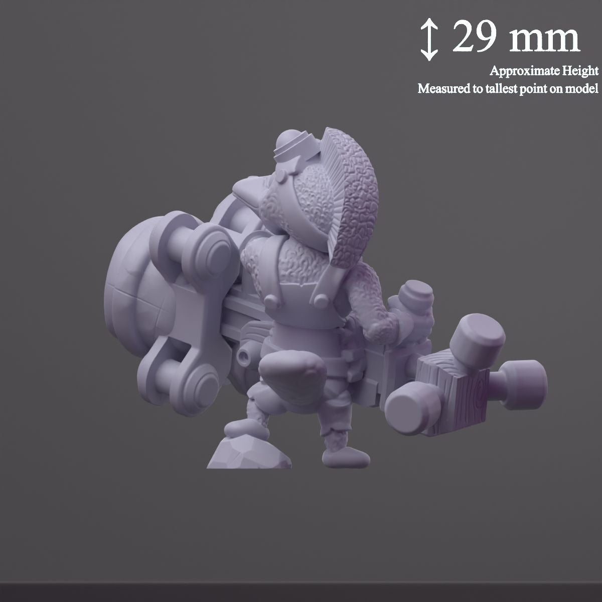 Driv Clanker, Platypus Tinkerer Battle-Mage - 3d Printed Miniature by DiceHeads