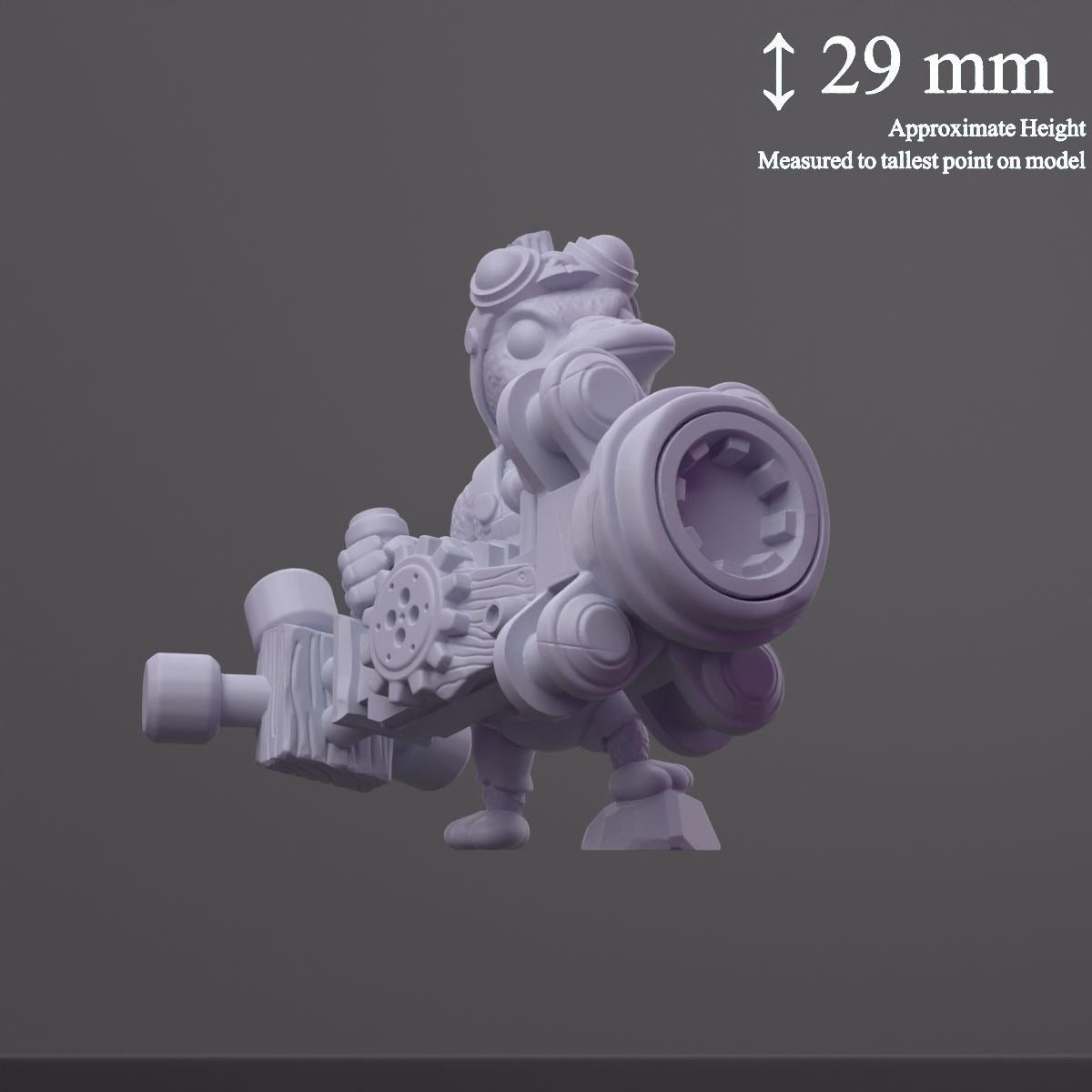 Driv Clanker, Platypus Tinkerer Battle-Mage - 3d Printed Miniature by DiceHeads