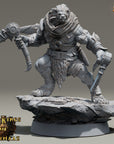 King Ghostfang - Kings of Karmaaz (Lionfolk) - 3d Printed Miniature sculpted by Daybreak Miniatures