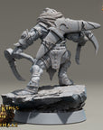 King Ghostfang - Kings of Karmaaz (Lionfolk) - 3d Printed Miniature sculpted by Daybreak Miniatures