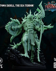 Krytona Skrill, Sahaugin Lord and Minions - 3d Printed Miniature Sculpted by Big Bad Evil Guys