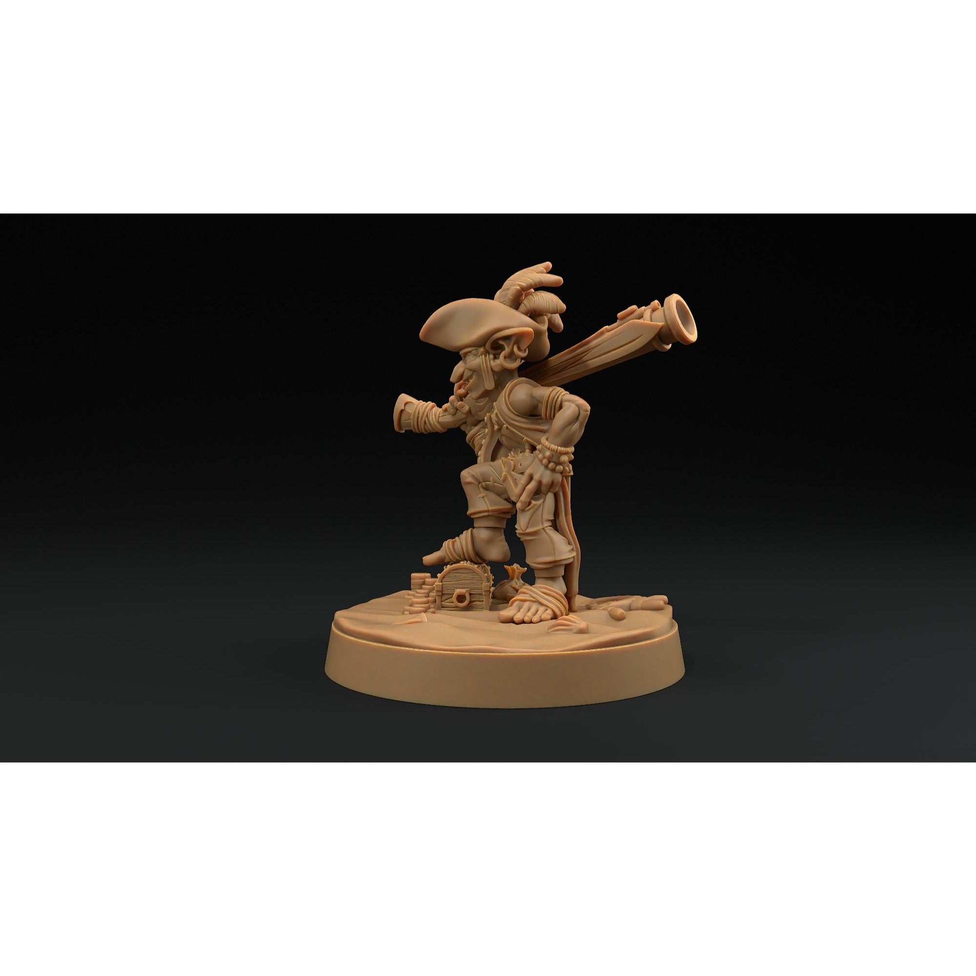 Goblin Pirates - Hunt for the Last Sea Angel - 3d Printed Miniature Sculpted by Dragon Trappers Lodge