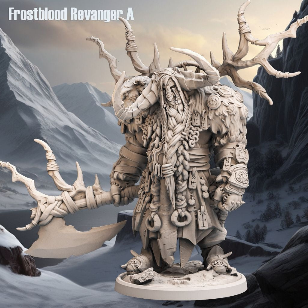 Frostblood Ravager - 3d Printed Miniature Sculpted by Monolith Arts