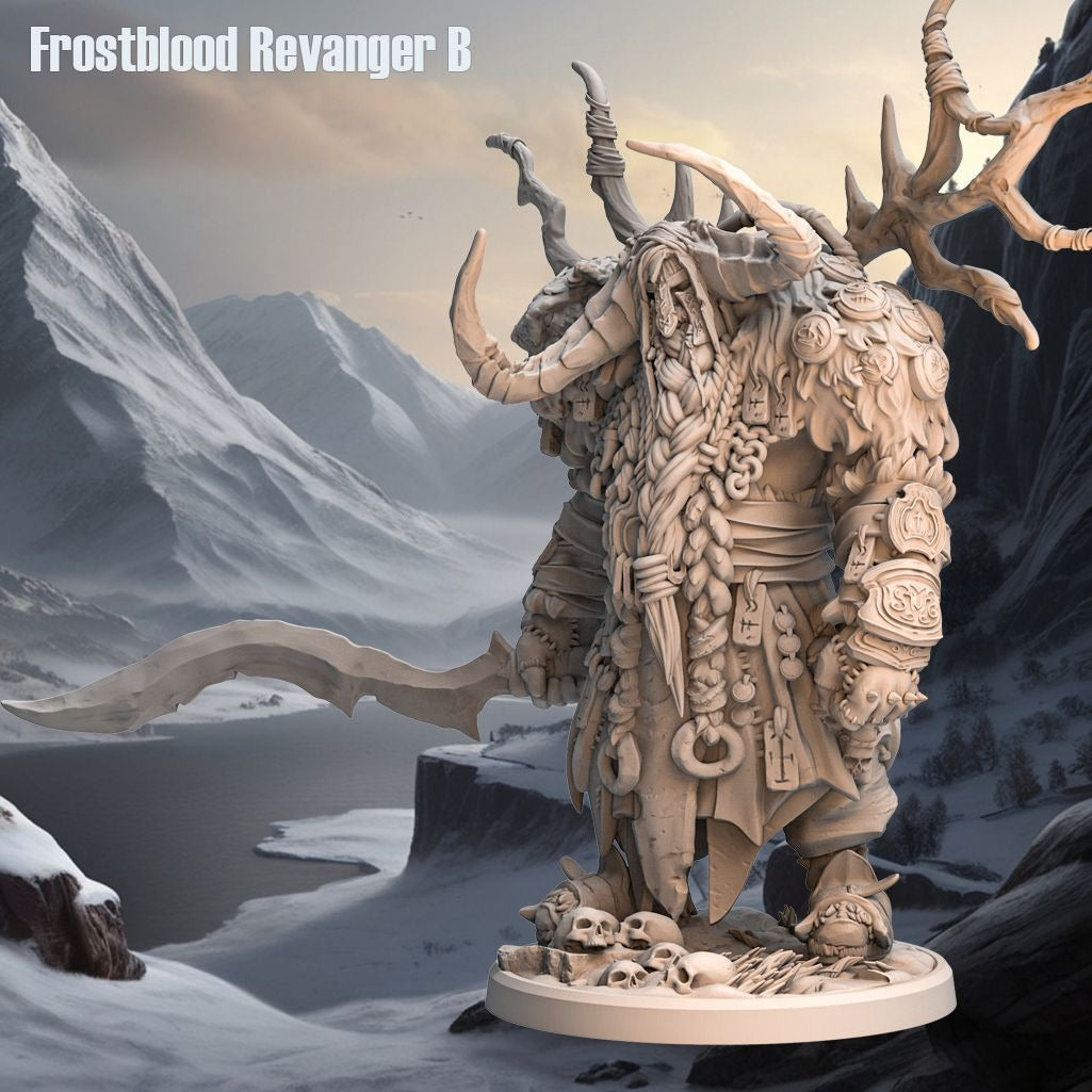Frostblood Ravager - 3d Printed Miniature Sculpted by Monolith Arts