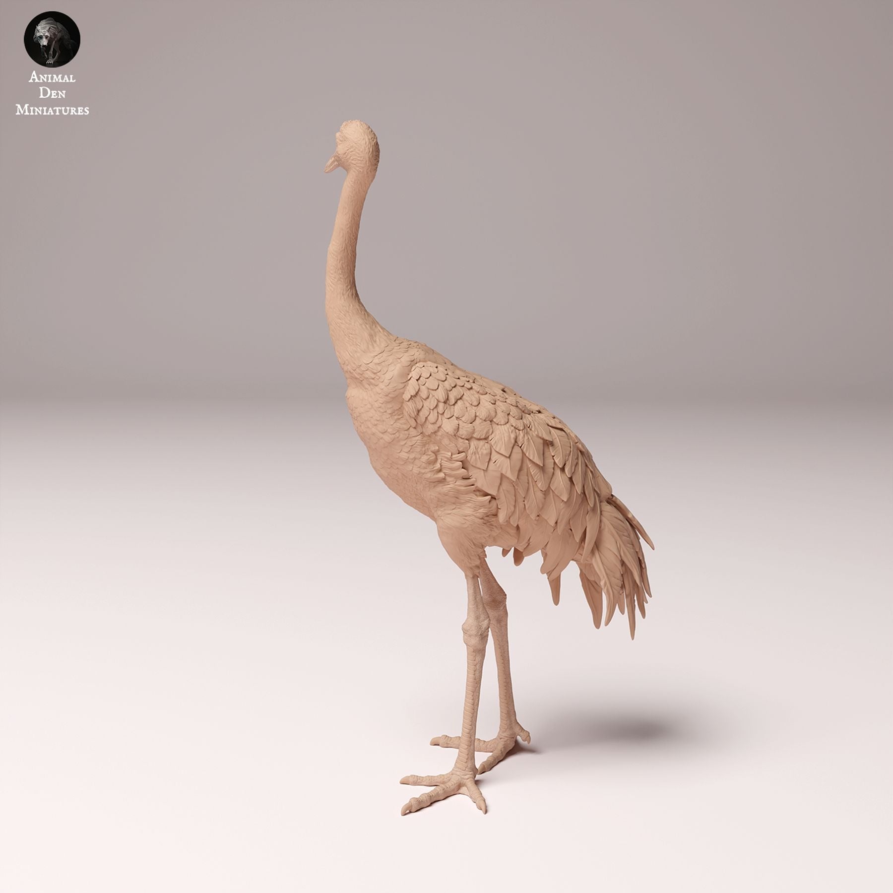 Red-Crowned Crane - 3d Printed 1:16 Scale Miniature by Animal Den