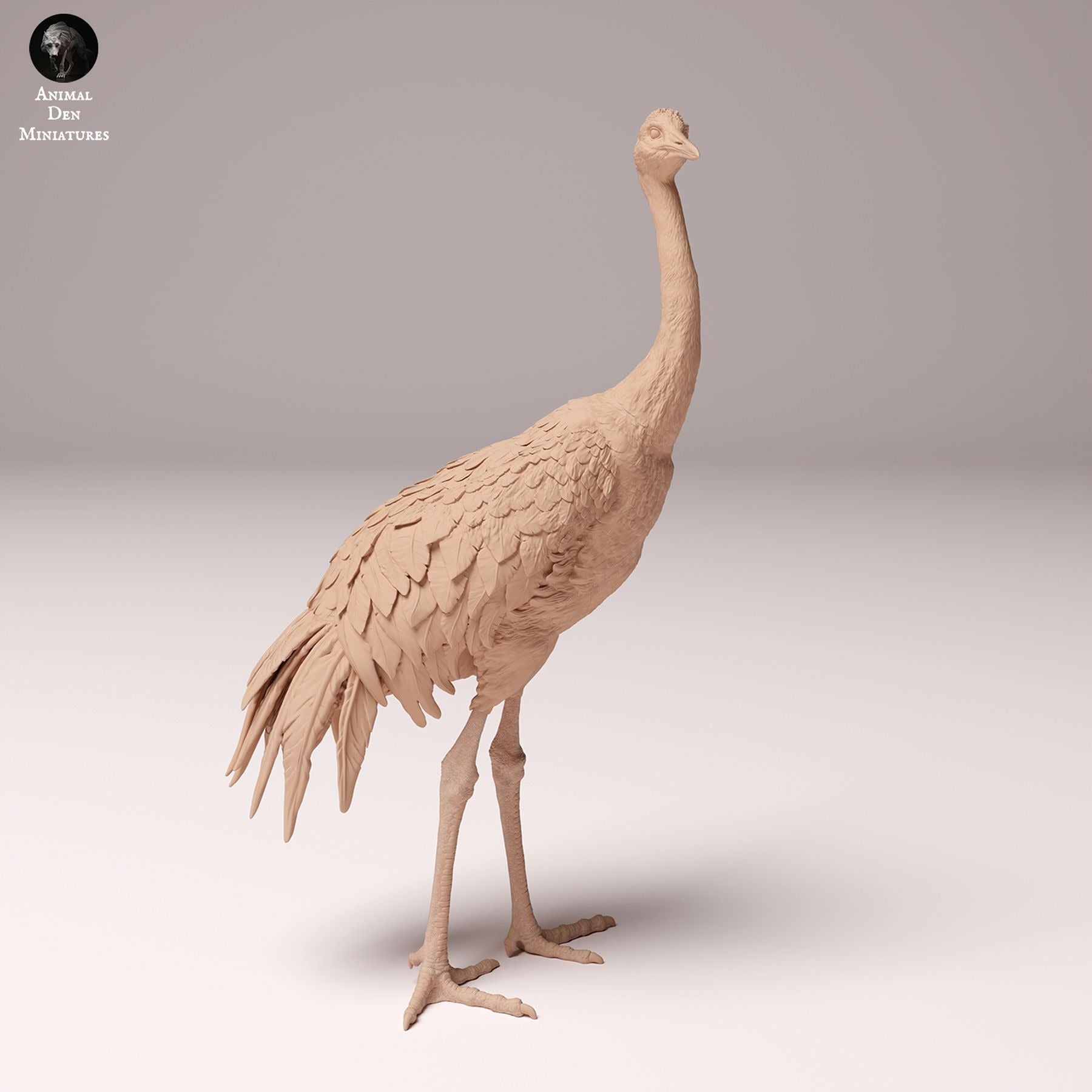 Red-Crowned Crane - 3d Printed 1:16 Scale Miniature by Animal Den