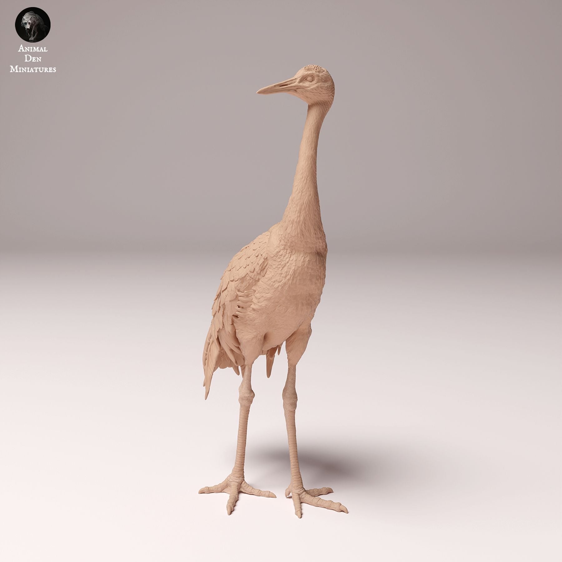 Red-Crowned Crane - 3d Printed 1:16 Scale Miniature by Animal Den