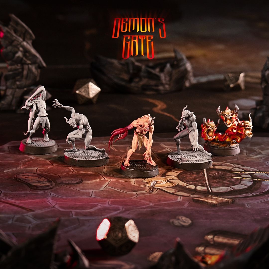 Hellish Demons - Demon's Gate - 3d Printed Miniature Sculpted by Cast N Play