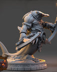 Marris the Maw - The Selachians of the Undertow (Sharkfolk) - 3d Printed Miniature sculpted by Daybreak Miniatures