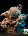 Kreak the Flightless, Birdfolk Rogue - 3d Printed Miniature Sculpted by The Witchguild