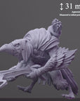 Kreak the Flightless, Birdfolk Rogue - 3d Printed Miniature Sculpted by The Witchguild