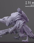 Kreak the Flightless, Birdfolk Rogue - 3d Printed Miniature Sculpted by The Witchguild
