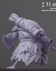 Kreak the Flightless, Birdfolk Rogue - 3d Printed Miniature Sculpted by The Witchguild