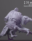 Kreak the Flightless, Birdfolk Rogue - 3d Printed Miniature Sculpted by The Witchguild