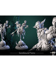 Gorebound Twins - Through the Crooked Mirror - 3d Printed Miniature Sculpted by White Werewolf Tavern