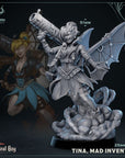 Tina, Mad Inventor - 3d Printed Miniature Sculpted by Mammoth Factory