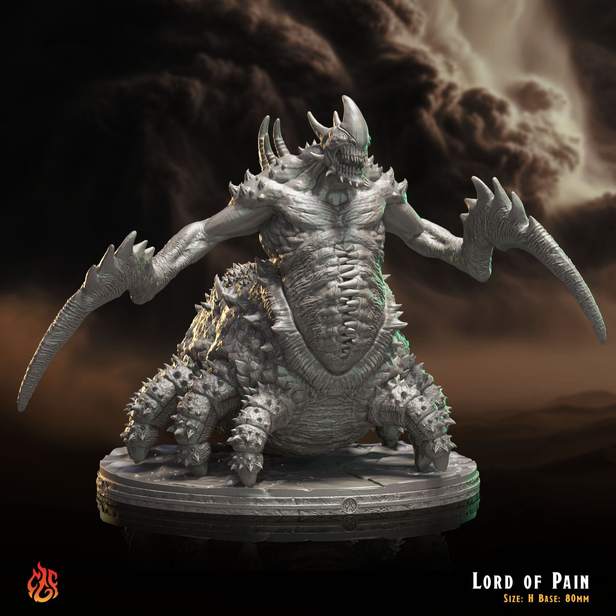 Lord of Pain - 3d Printed Miniature Sculpted by Crippled God Foundry