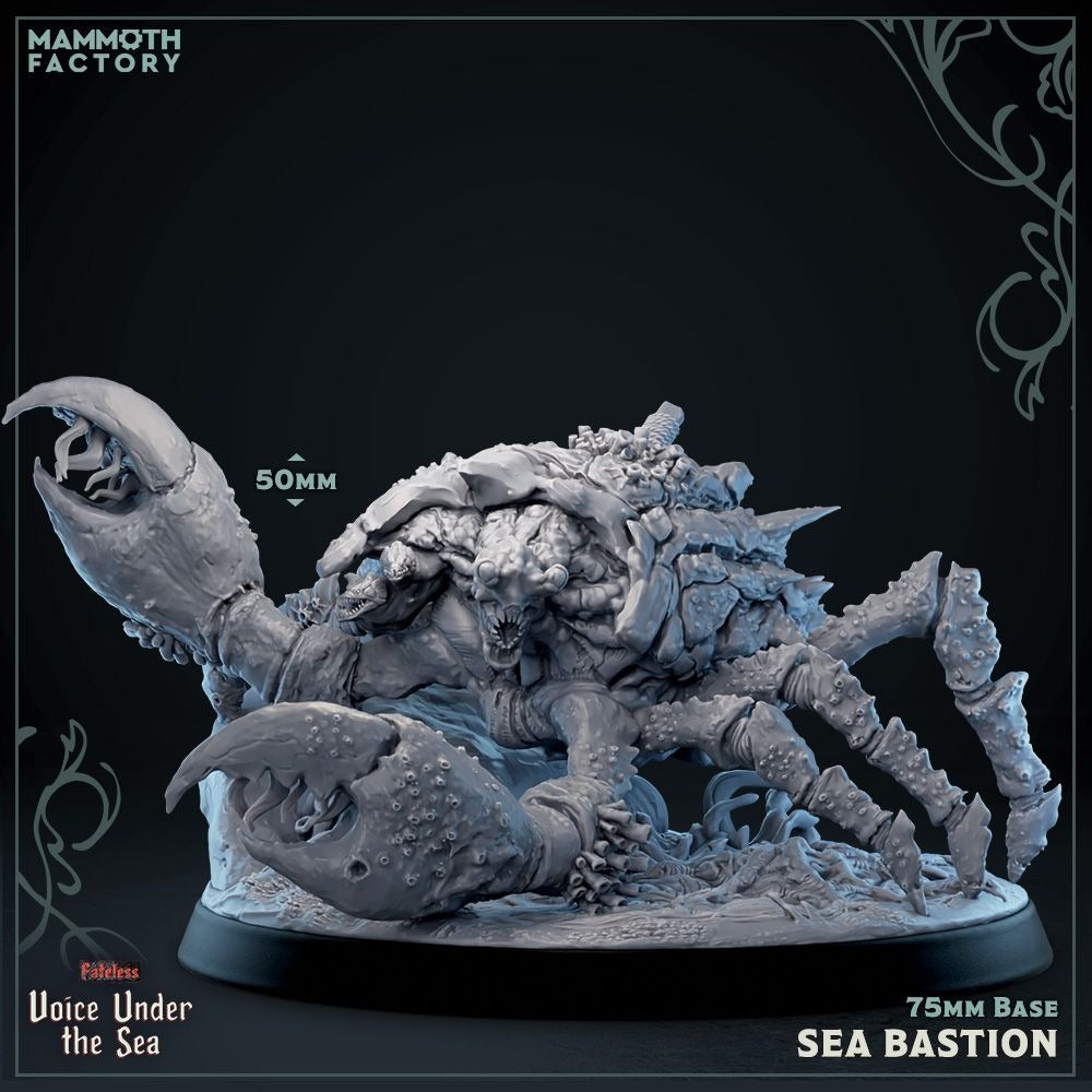 The Sea Bastion, Giant Crab - Voice Under the Sea - 3d Printed Miniature Sculpted by Mammoth Factory