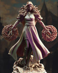 Half-Elf Dark Sorceress, Tyria Ravensong - 3d Printed Miniature Sculpted by DM Stash